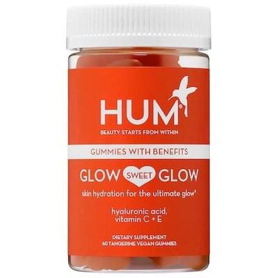 Shop Hum Nutrition Glow Sweet Glow™ - Skin Hydration Vegan Gummies With Hyaluronic Acid & Vitamin C + E 60 Tangerine Ve