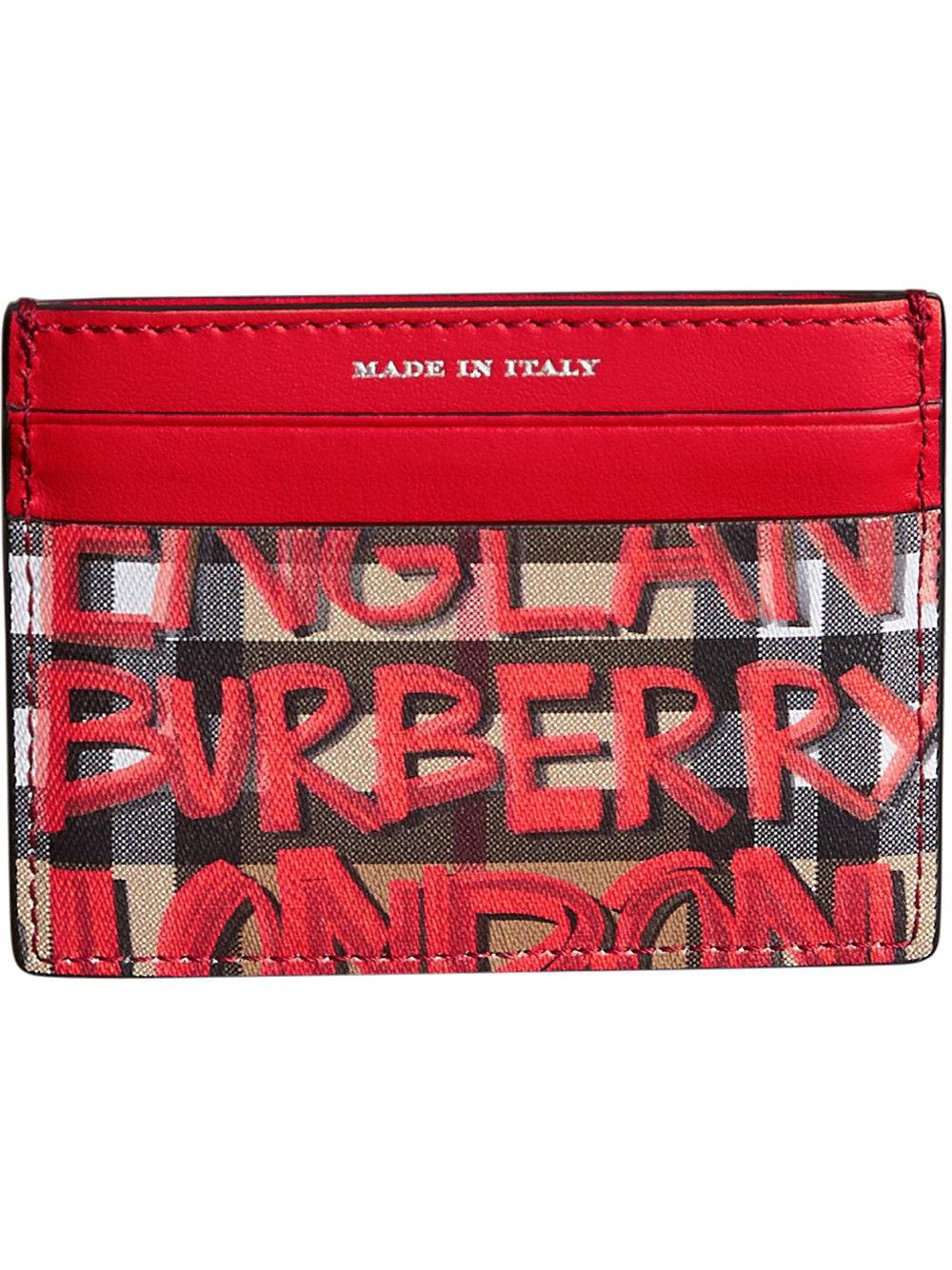 burberry graffiti card holder