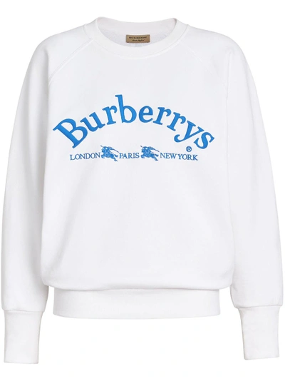Shop Burberry Archive Logo Sweatshirt - White