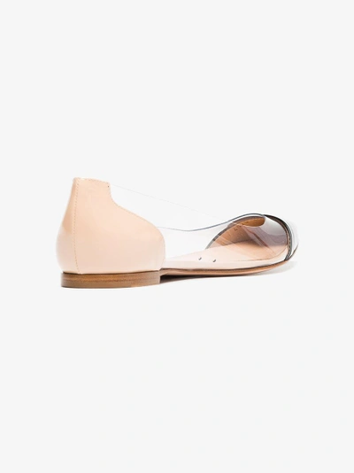 Shop Gianvito Rossi Black And Beige Plexi Pvc And Leather Flats