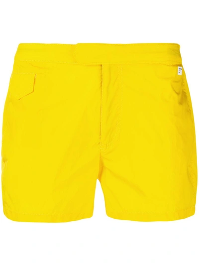 Shop Mc2 Saint Barth Classic Swim Shorts - Yellow In Yellow & Orange