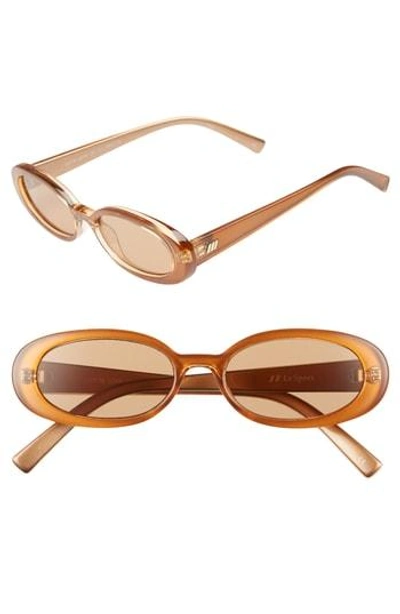 Shop Le Specs Outta Love 49mm Cat Eye Sunglasses In Caramel