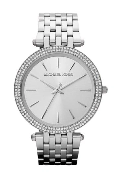 Shop Michael Kors 'darci' Round Bracelet Watch, 39mm In Silver