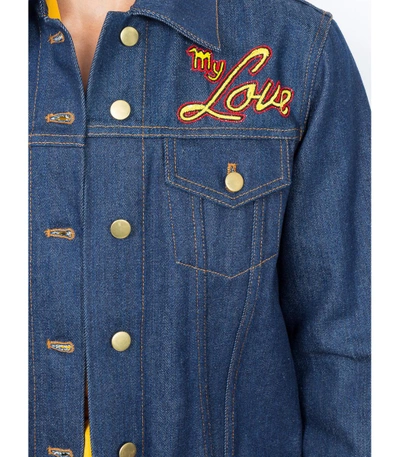 Shop Olympia Le-tan Blue I Do My Own Thing Jacket