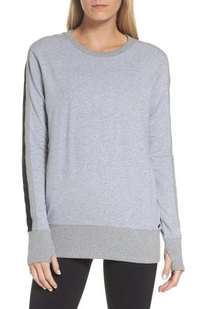 Shop Blanc Noir Social Sweatshirt In Heather Grey