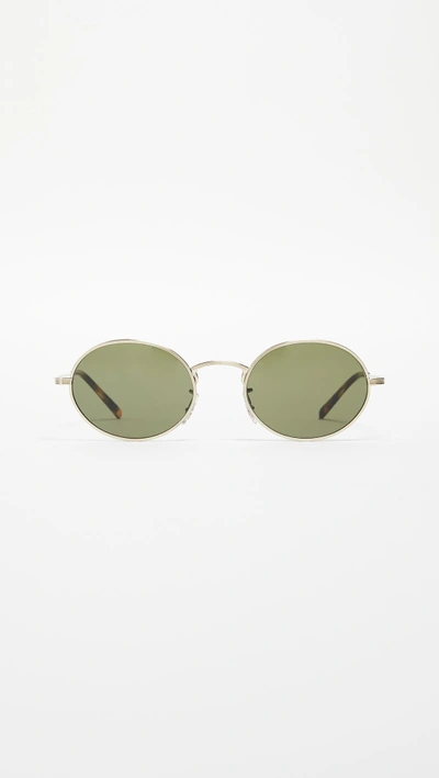 Shop Oliver Peoples Empire Suite Sunglasses In Gold