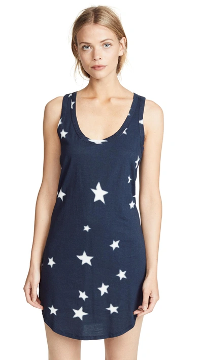 Shop Pam & Gela Star Printed Dress In Navy