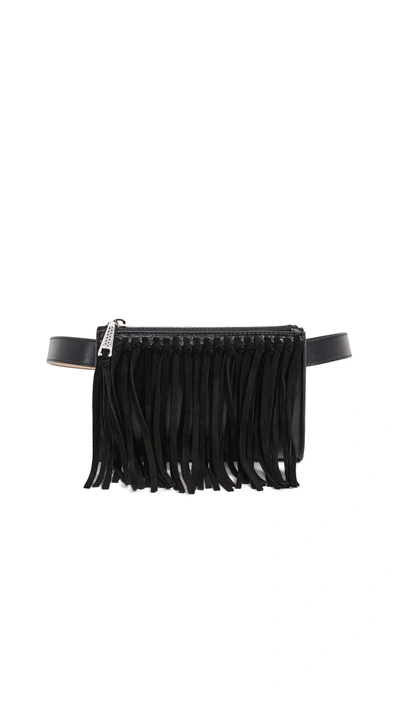Shop Rebecca Minkoff Kyle Belt Bag In Black/nickel