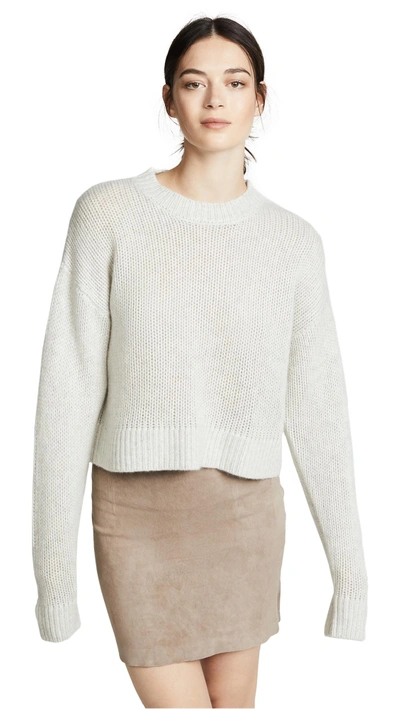 Shop Sablyn Mercy Cropped Chunky Cashmere Sweater In Blizzard