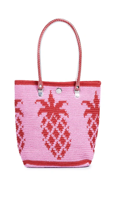 Shop Skipping Girl Classic Tote In Pineapple Pink