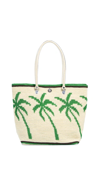 Shop Skipping Girl Carry All Tote In Palm Cream Green