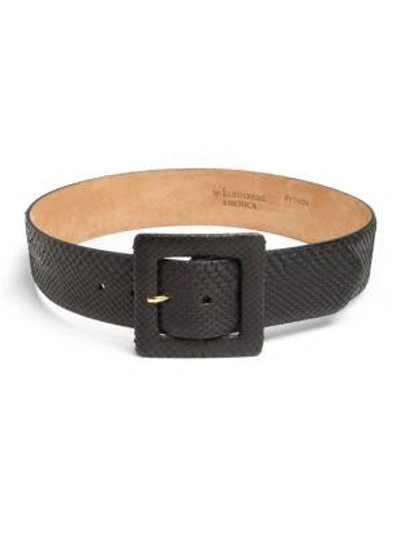 Shop W. Kleinberg Python & Leather Belt In Beige-multi