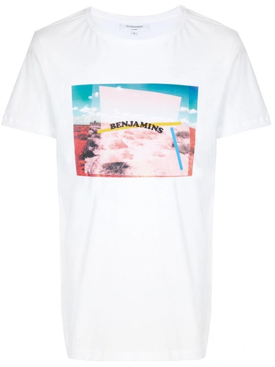 Shop Les Benjamins Benjamins Printed T-shirt - White