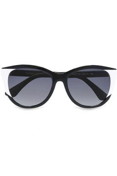 Shop Thierry Lasry Cat-eye Two-tone Acetate Sunglasses In Black