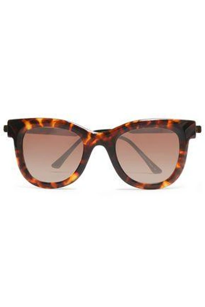 Shop Thierry Lasry Woman Square-frame Tortoiseshell Acetate Sunglasses Dark Brown