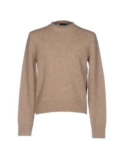 Shop Prada Sweaters In Camel