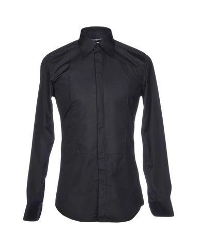 Shop Dolce & Gabbana Solid Color Shirt In Black