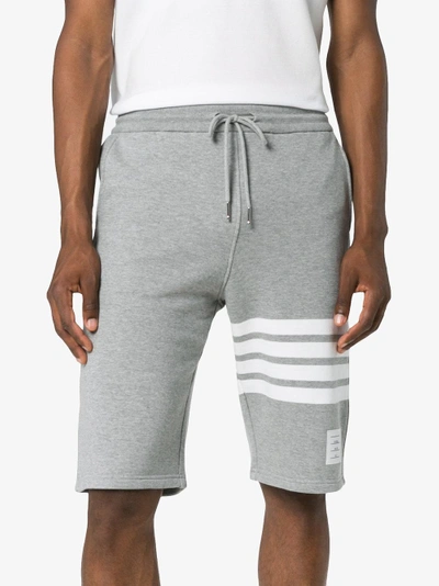 Shop Thom Browne Engineered 4-bar Shorts In Grey