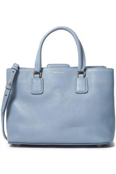 Shop Dolce & Gabbana Woman Textured-leather Shoulder Bag Sky Blue