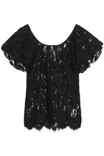 Shop Claudie Pierlot Woman Corded Lace Top Black