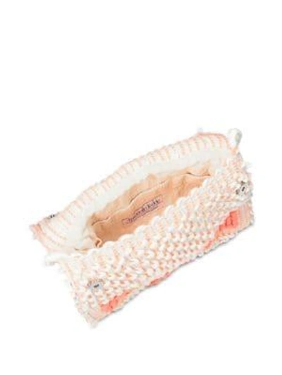 Shop Antonello Tedde Suni Rombi Clutch In Coral Ivory