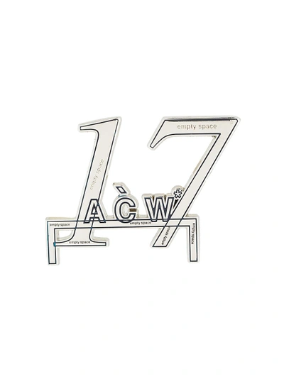 Shop A-cold-wall* 17 Logo Brooch - Metallic