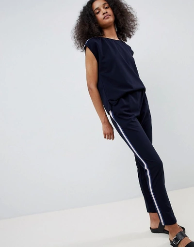 Shop Mbym Relaxed Jumpsuit-navy