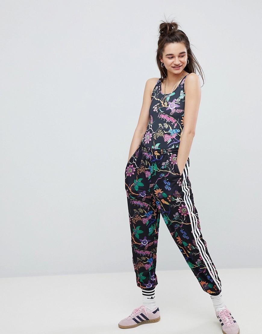 floral track pants adidas
