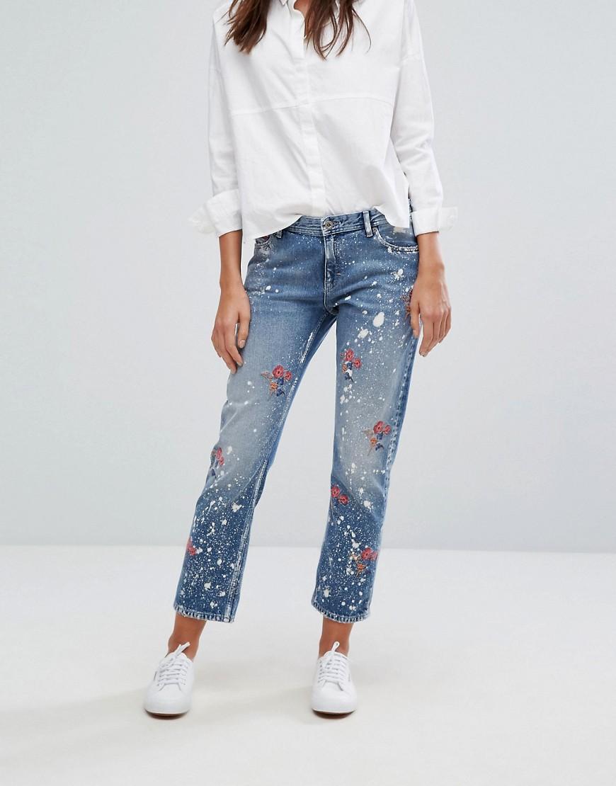 tommy embroidered jeans