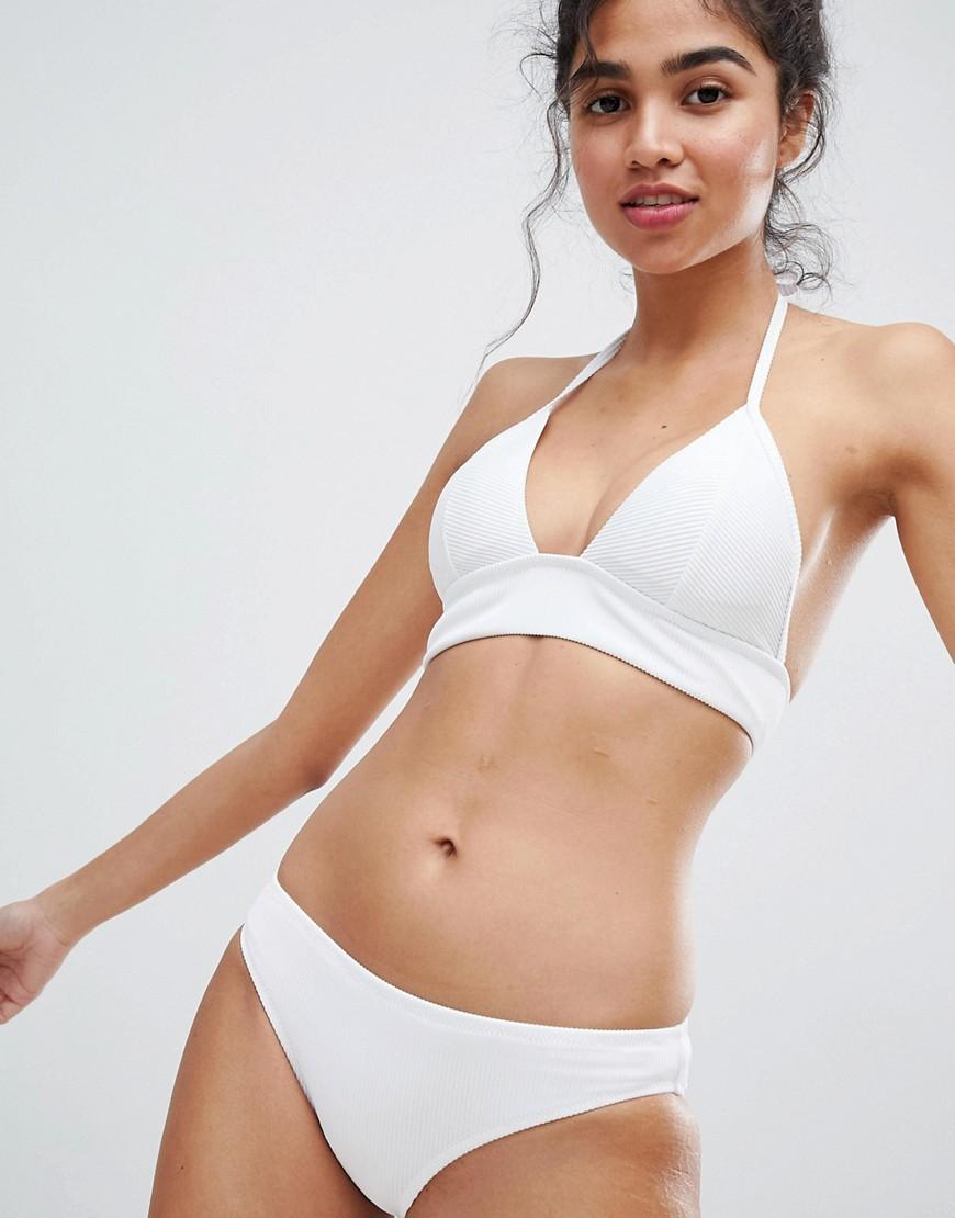 white longline bikini top