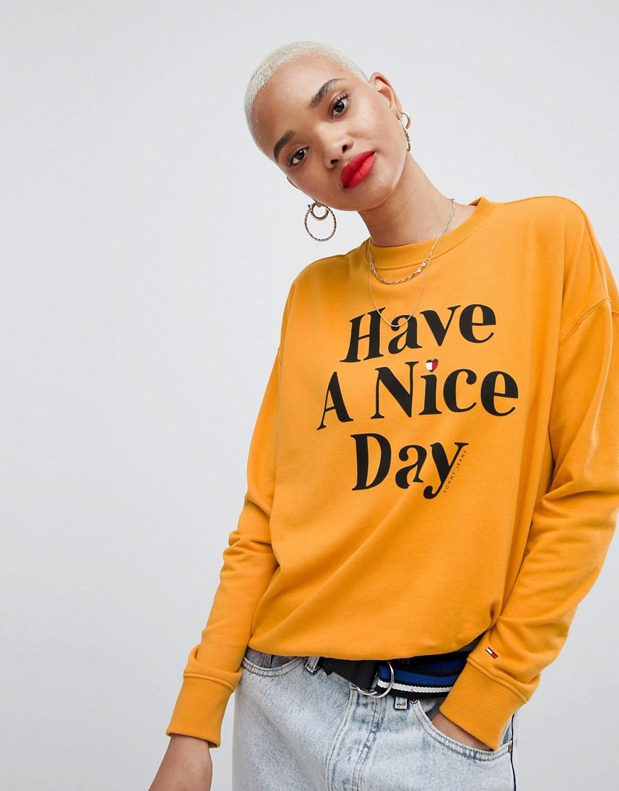 tommy jeans have a nice day sweatshirt