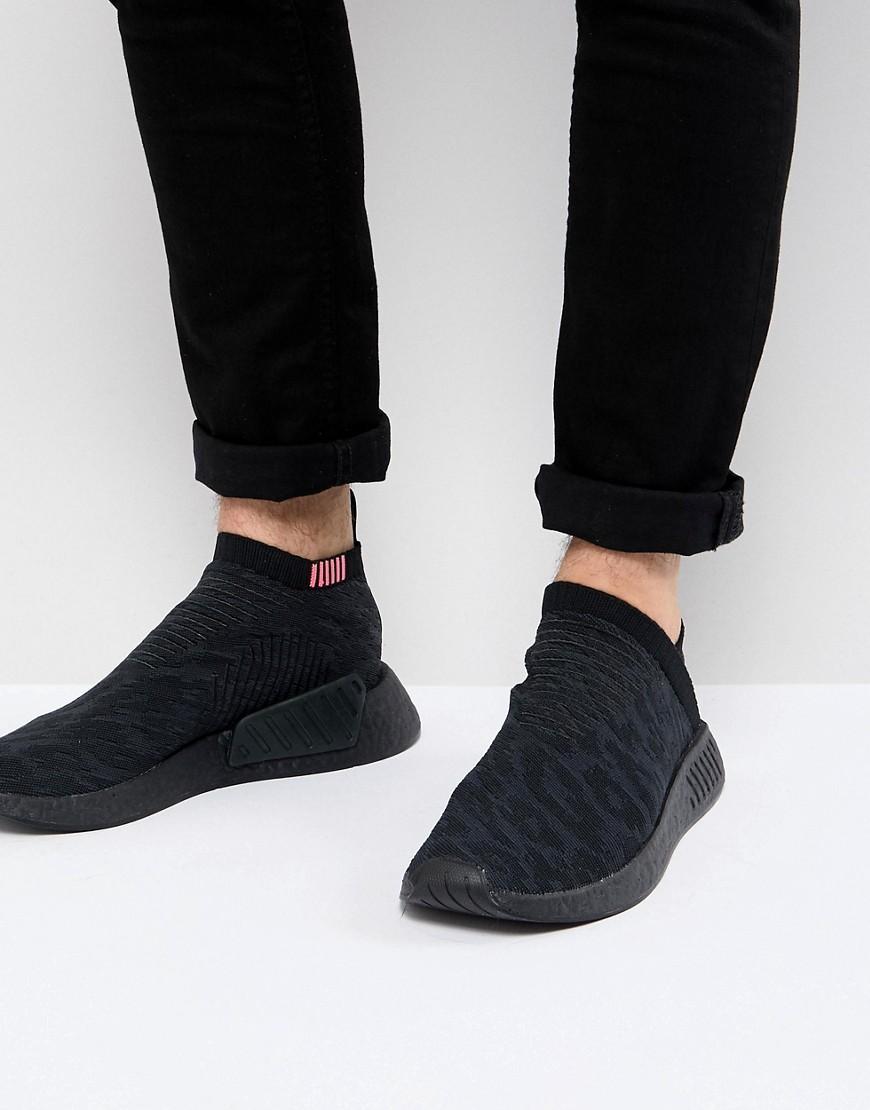 adidas originals nmd cs2 primeknit boost trainers in black