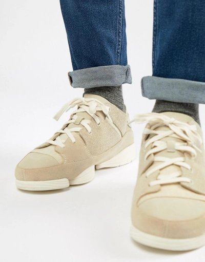 Clarks Originals Trigenic Evo Suede Sneakers - White | ModeSens
