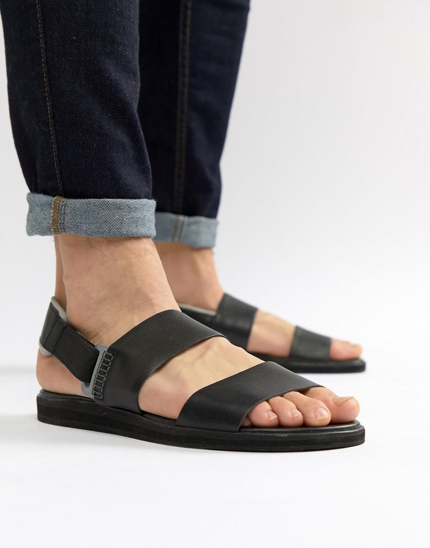 camper black sandals