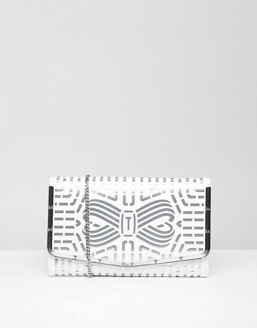 ted baker white clutch bag