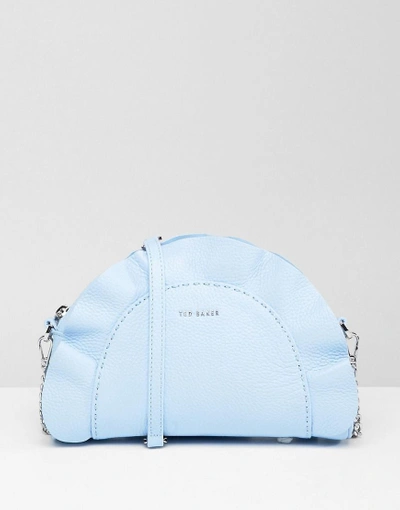 Shop Ted Baker Leather Ruffle Cross Body Bag - Blue