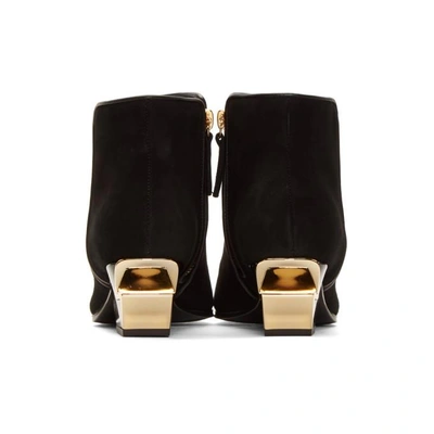 Shop Giuseppe Zanotti Black Suede Nicky 40 Boots In 77833 Black