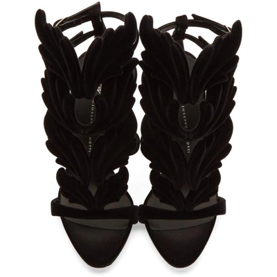 Shop Giuseppe Zanotti Black Coline Wings 110 Sandals In 77696 Black