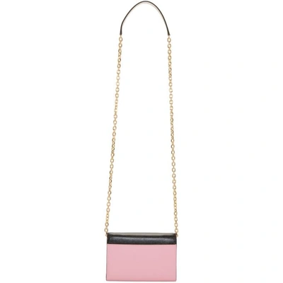 Shop Marc Jacobs Black And Pink Chain Wallet Bag In 978 Blk/pin