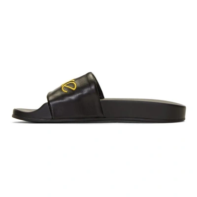 Shop Versace Black Tribute Logo Slides In K41t Black