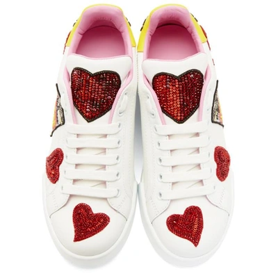 Shop Dolce & Gabbana Dolce And Gabbana White Amore Energy Sneakers In 8b907 White