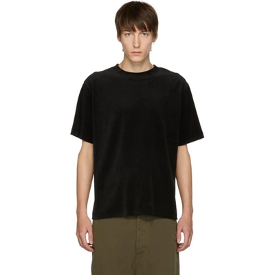 Shop Saturdays Surf Nyc Saturdays Nyc Black Elliot Velour T-shirt In S0100 Black