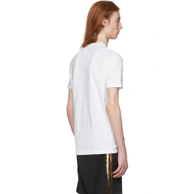Shop Dsquared2 White Glitched Logo T-shirt In 100 White