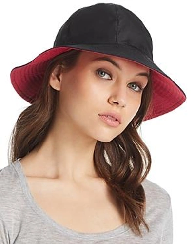 Shop August Hat Company August Accessories Reversible Rain Hat In Black/pink