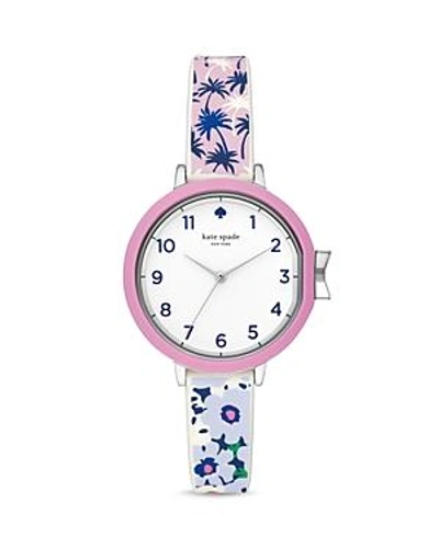 Shop Kate Spade New York Park Row Multicolor Strap Watch, 34mm In White/multi