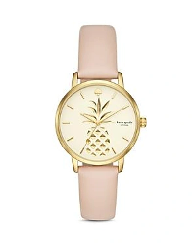 Shop Kate Spade New York Metro Watch, 34mm In Cream/pink