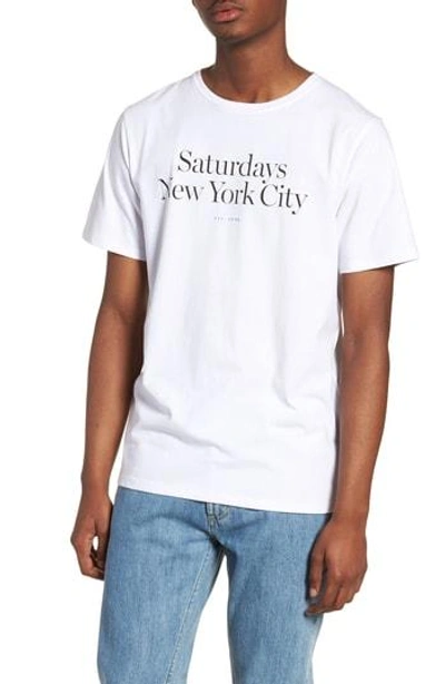 Shop Saturdays Surf Nyc Miller Standard T-shirt In White