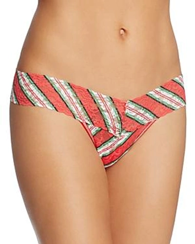 Shop Hanky Panky Low-rise Printed Thong In It's A Wrap