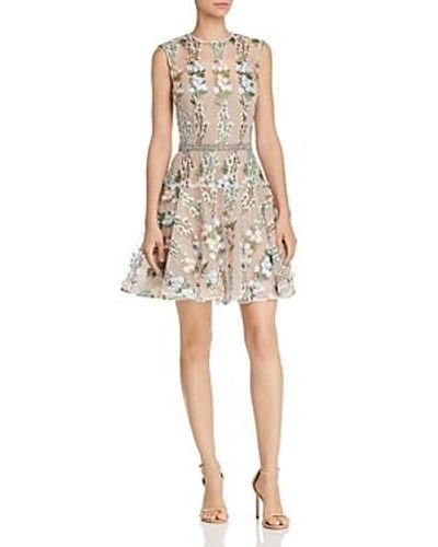Shop Bronx And Banco Isola Floral-embroidered Mini Dress In Multicolour
