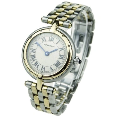 Shop Cartier Lady Panthere Ronde Steel And Gold